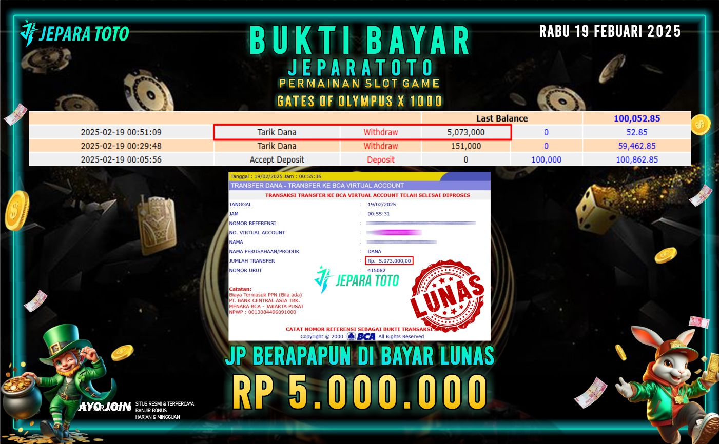 BUKTI KEMENANGAN SLOT GAME GATES OF OLYMPUS X1000 MEMBER JEPARATOTO