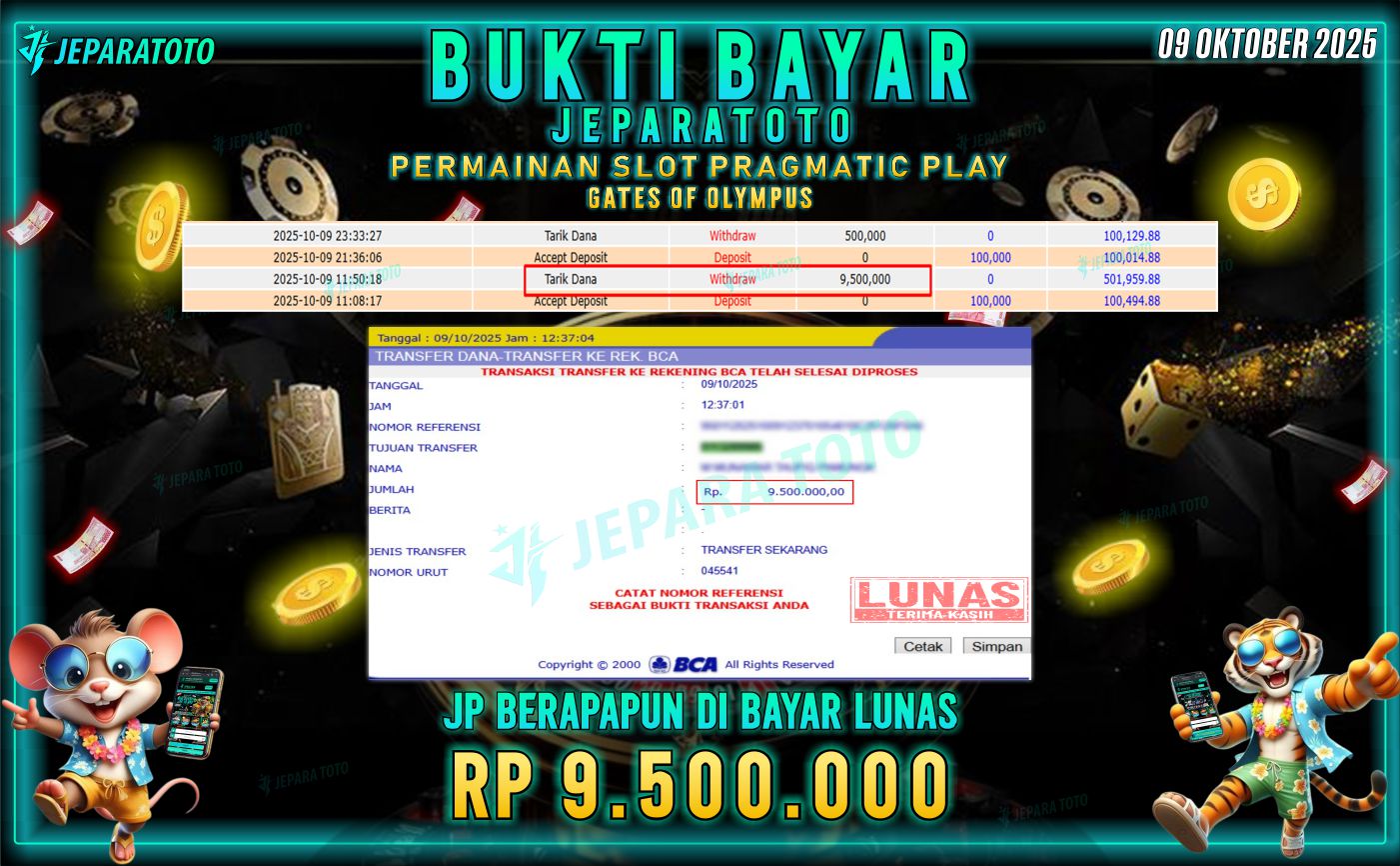 BUKTI KEMENANGAN MEMBER JEPARATOTO | GATES OF OLYMPUS