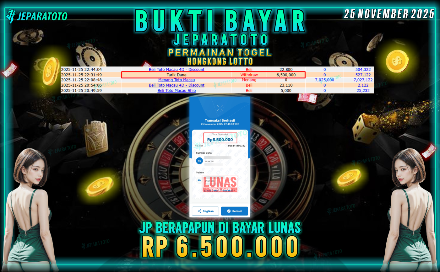 BUKTI KEMENANGAN MEMBER JEPARATOTO | TOTO MACAU 4D