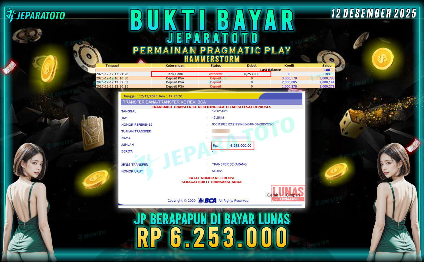 BUKTI KEMENANGAN MEMBER JEPARATOTO | HAMMERSTORM