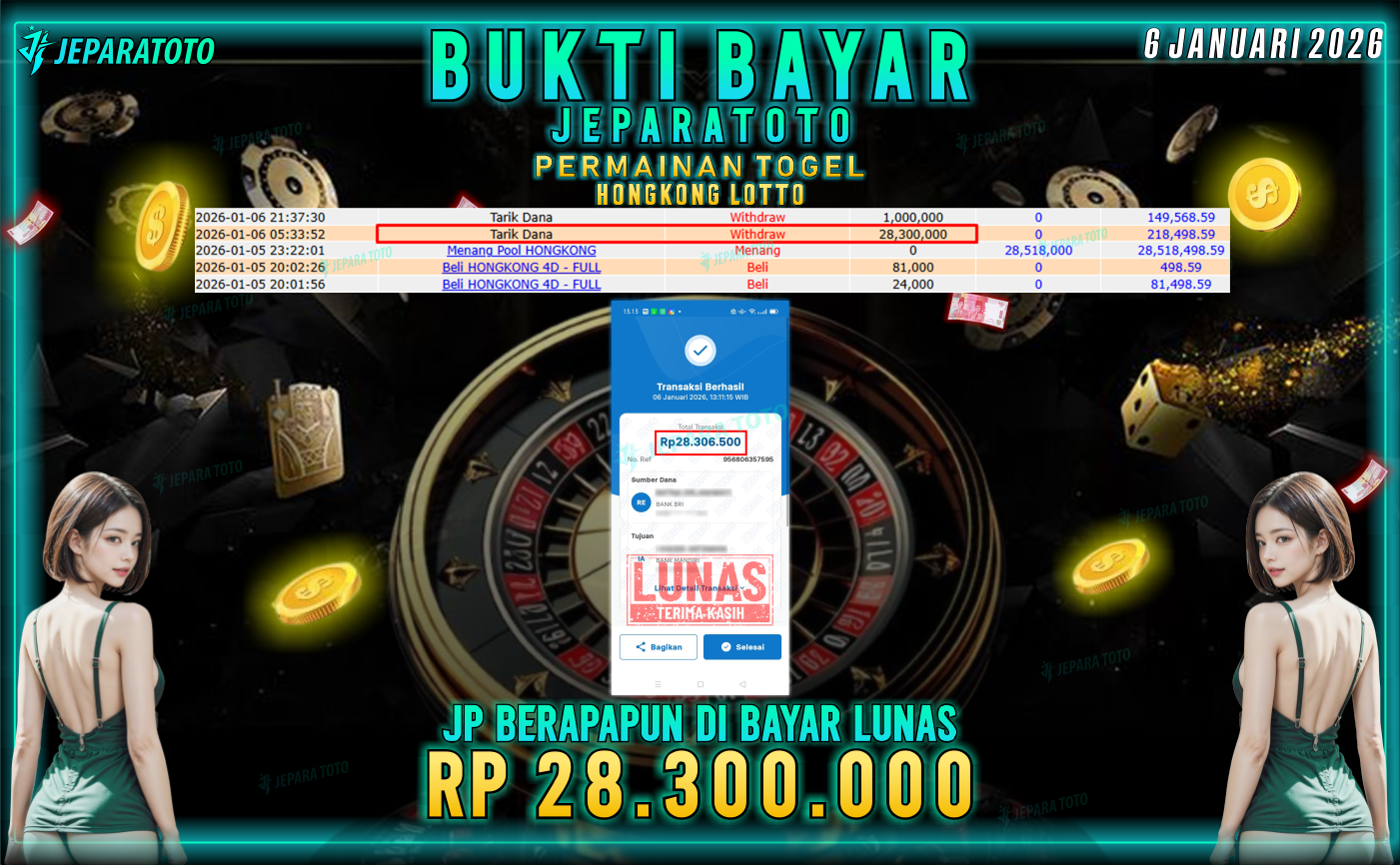 BUKTI KEMENANGAN MEMBER JEPARATOTO | HONGKONG LOTTO