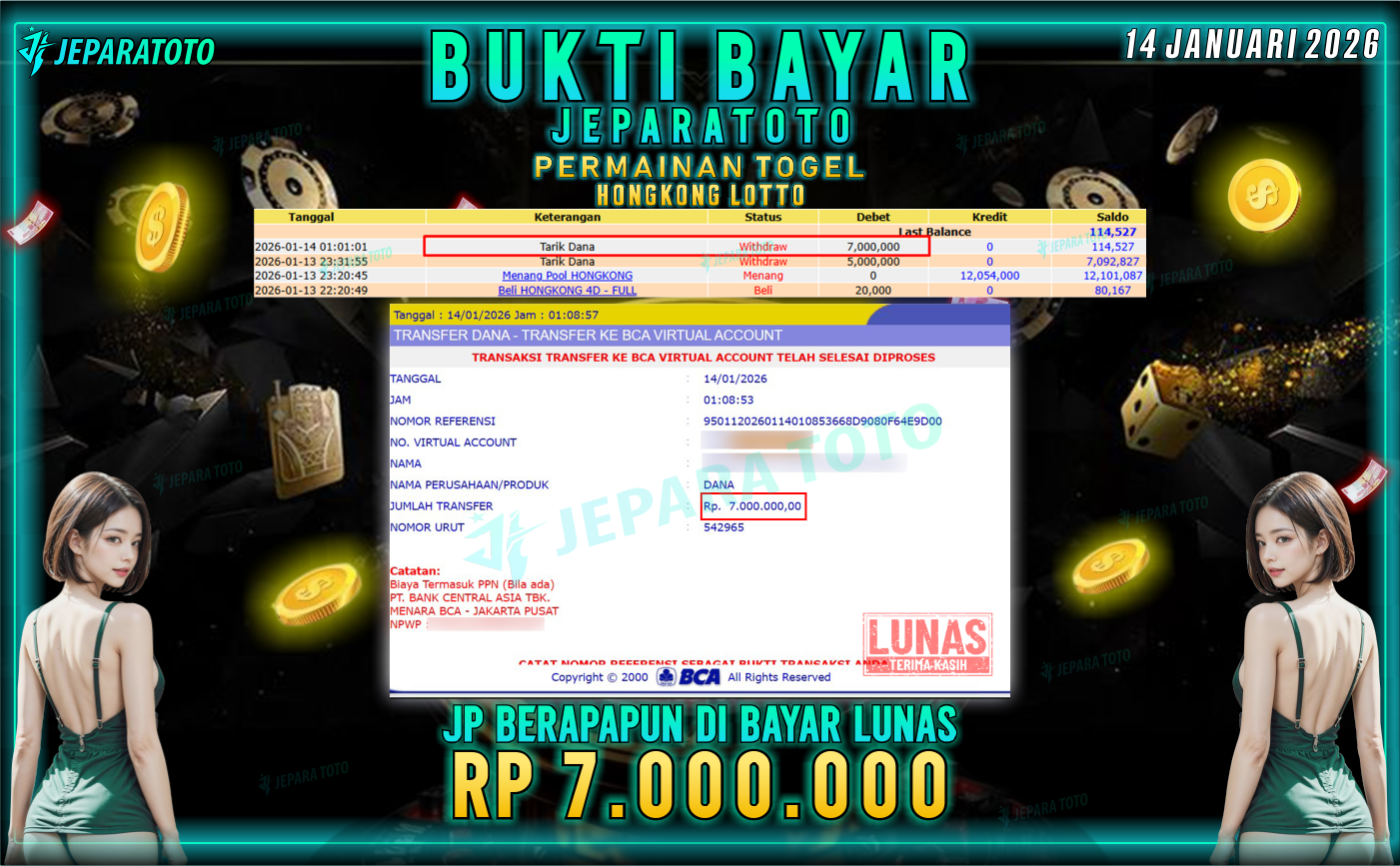 BUKTI KEMENANGAN MEMBER JEPARATOTO | HONGKONG LOTTO
