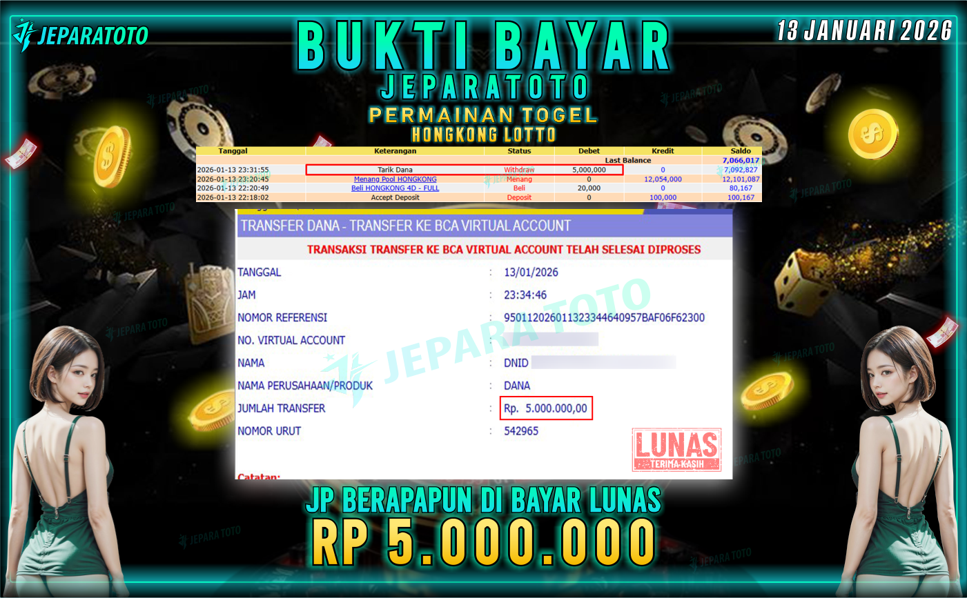 BUKTI KEMENANGAN MEMBER JEPARATOTO | HONGKONG LOTTO