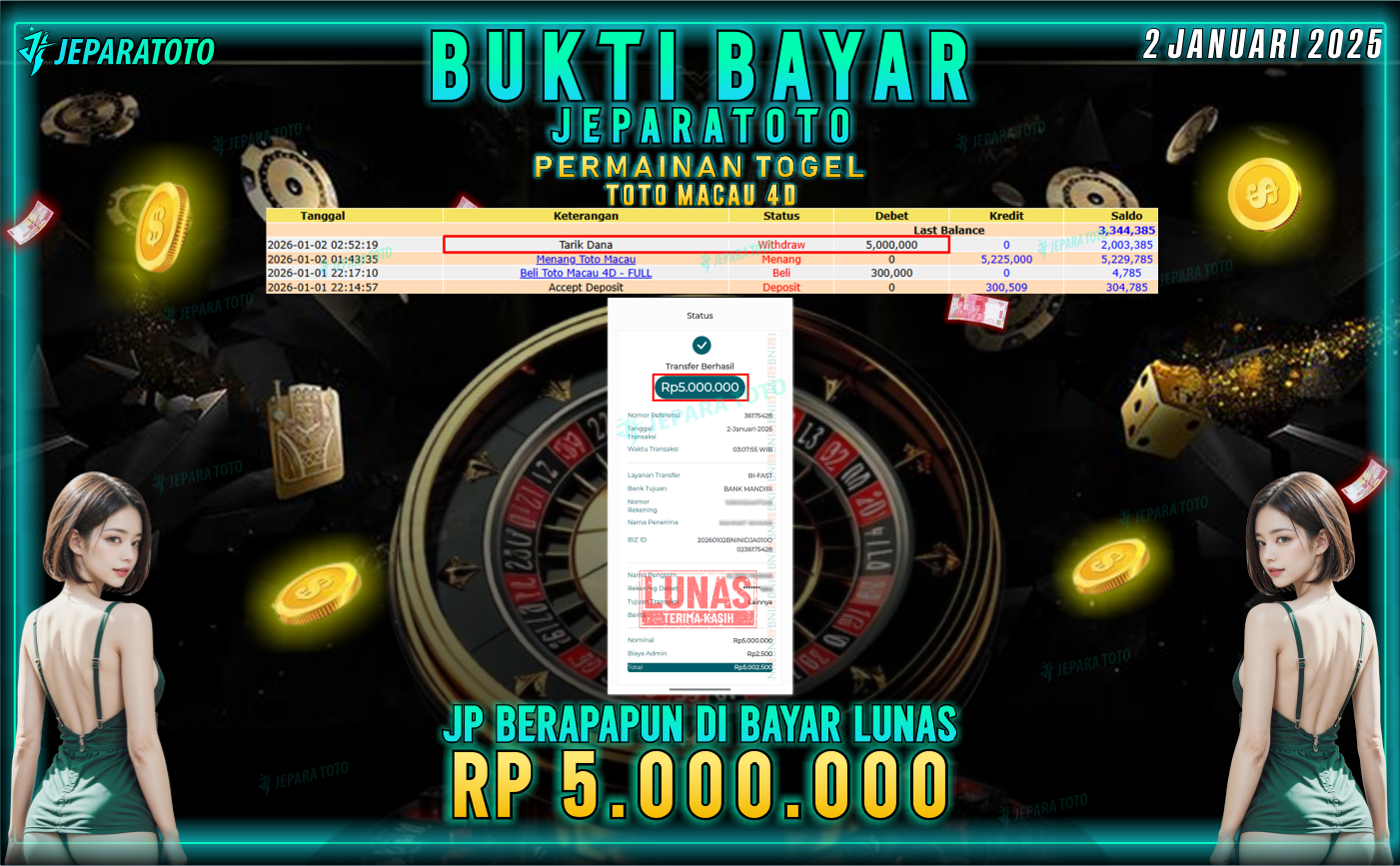 BUKTI KEMENANGAN MEMBER JEPARATOTO | TOTO MACAU 4D