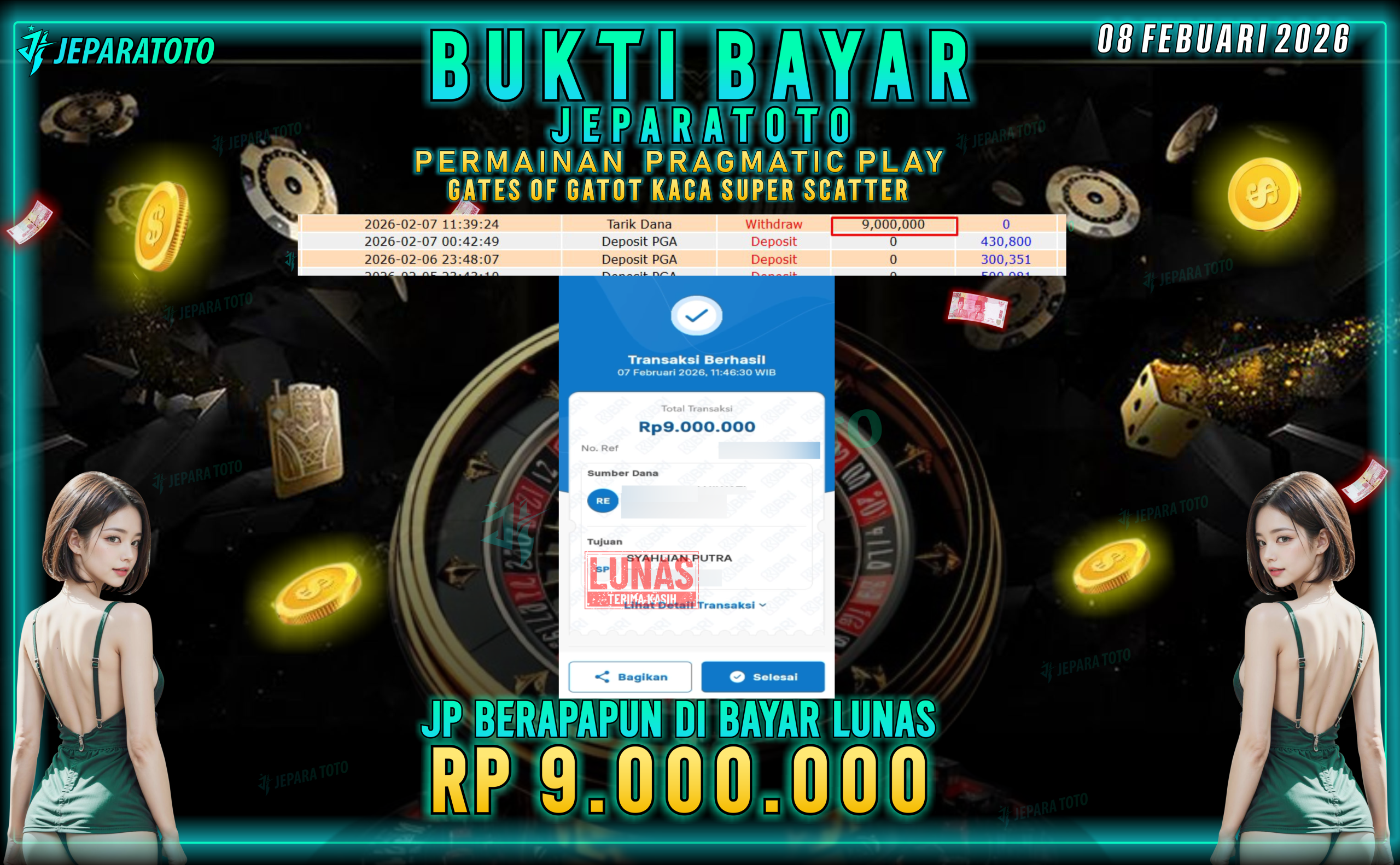 BUKTI KEMENANGAN MEMBER JEPARATOTO | GATES OF OLYMPUS GATOT KACA SUPER SCATER