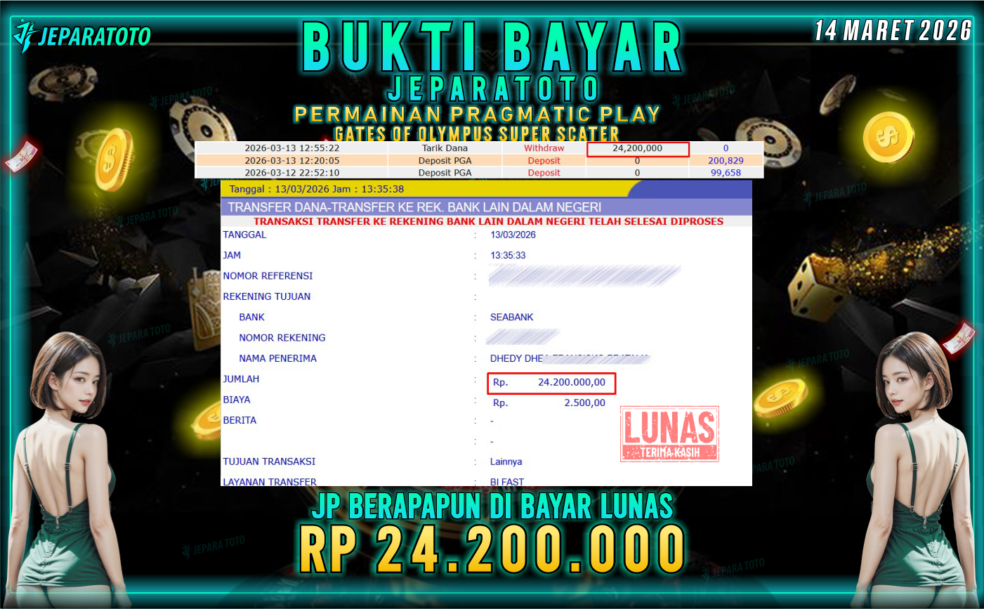 BUKTI KEMENANGAN MEMBER JEPARATOTO | GATES OLYMPUS SUPER SCATER