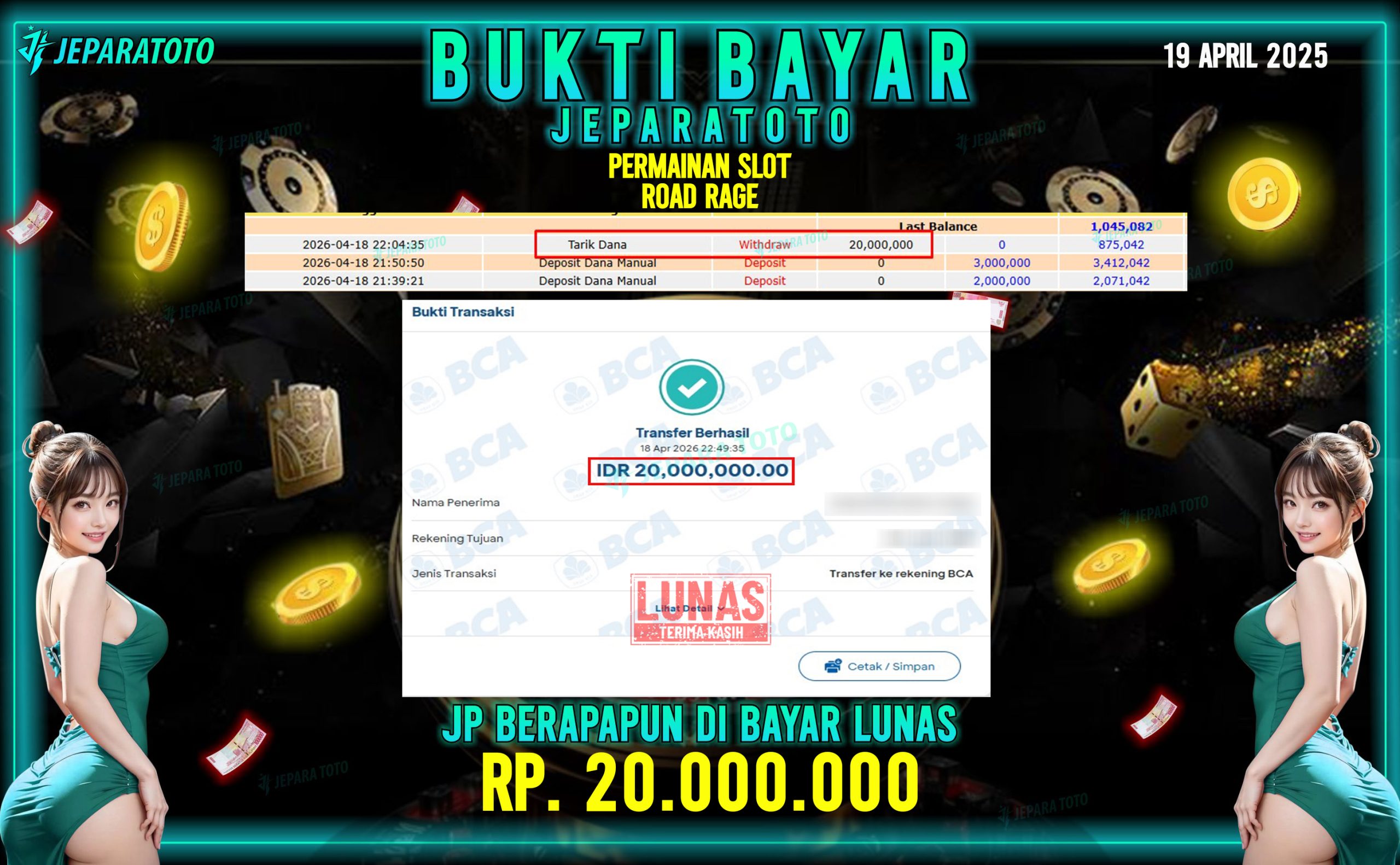 BUKTI KEMENANGAN MEMBER JEPARATOTO I ROAD RAGE