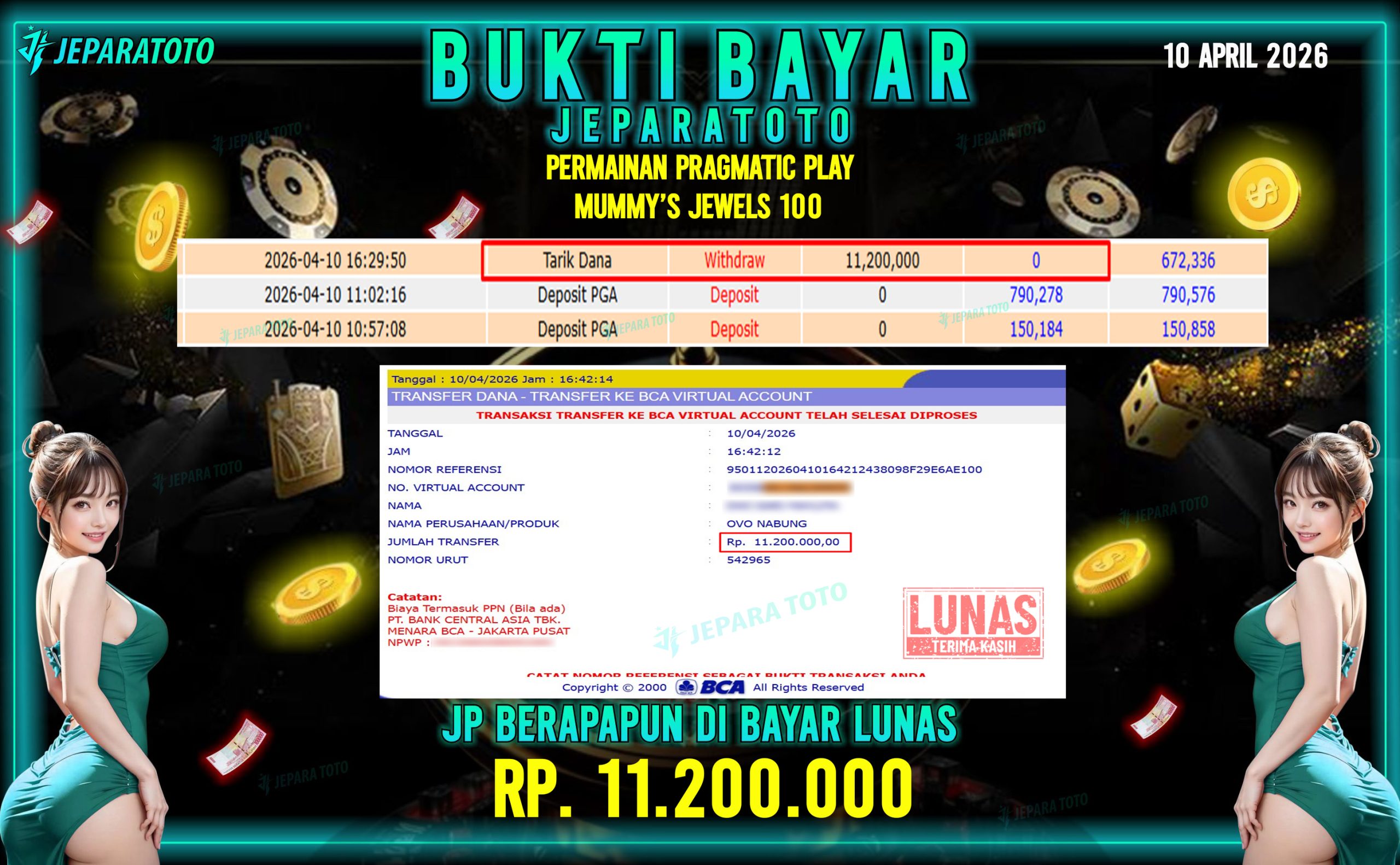 BUKTI KEMENANGAN MEMBER JEPARATOTO I MUMMY’S JEWELS